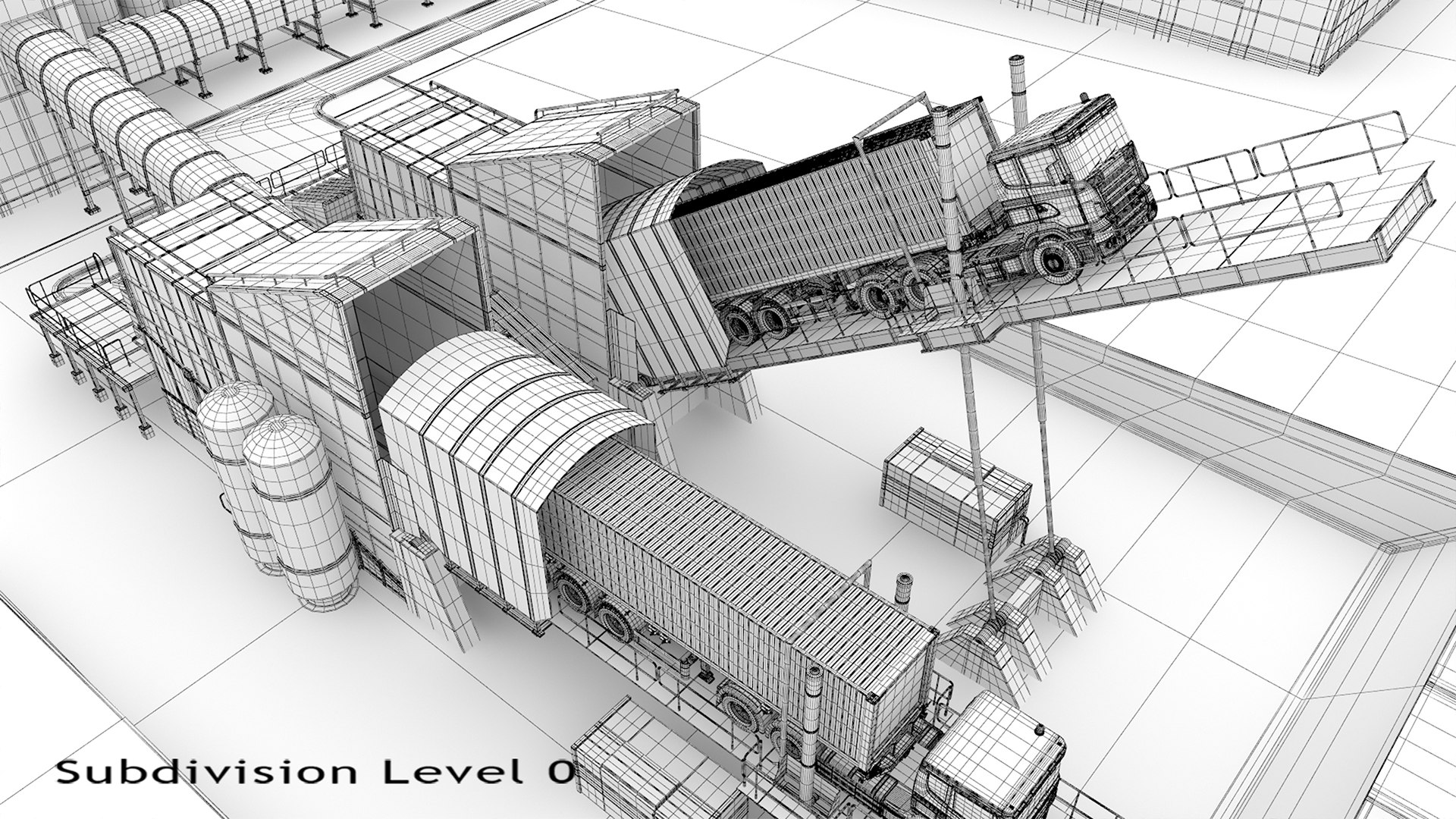 3D Model Truck Unloading Platform - TurboSquid 1758277