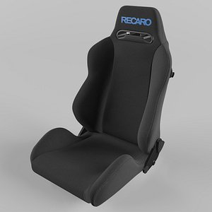 3D RECARO Speed Logo Blue Seat model