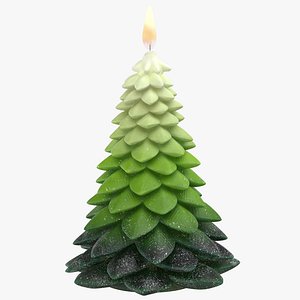 3D tree shaped candles 02 model