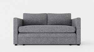 Willhelm Sofa Bed 2 Seater Light Gray 3D model