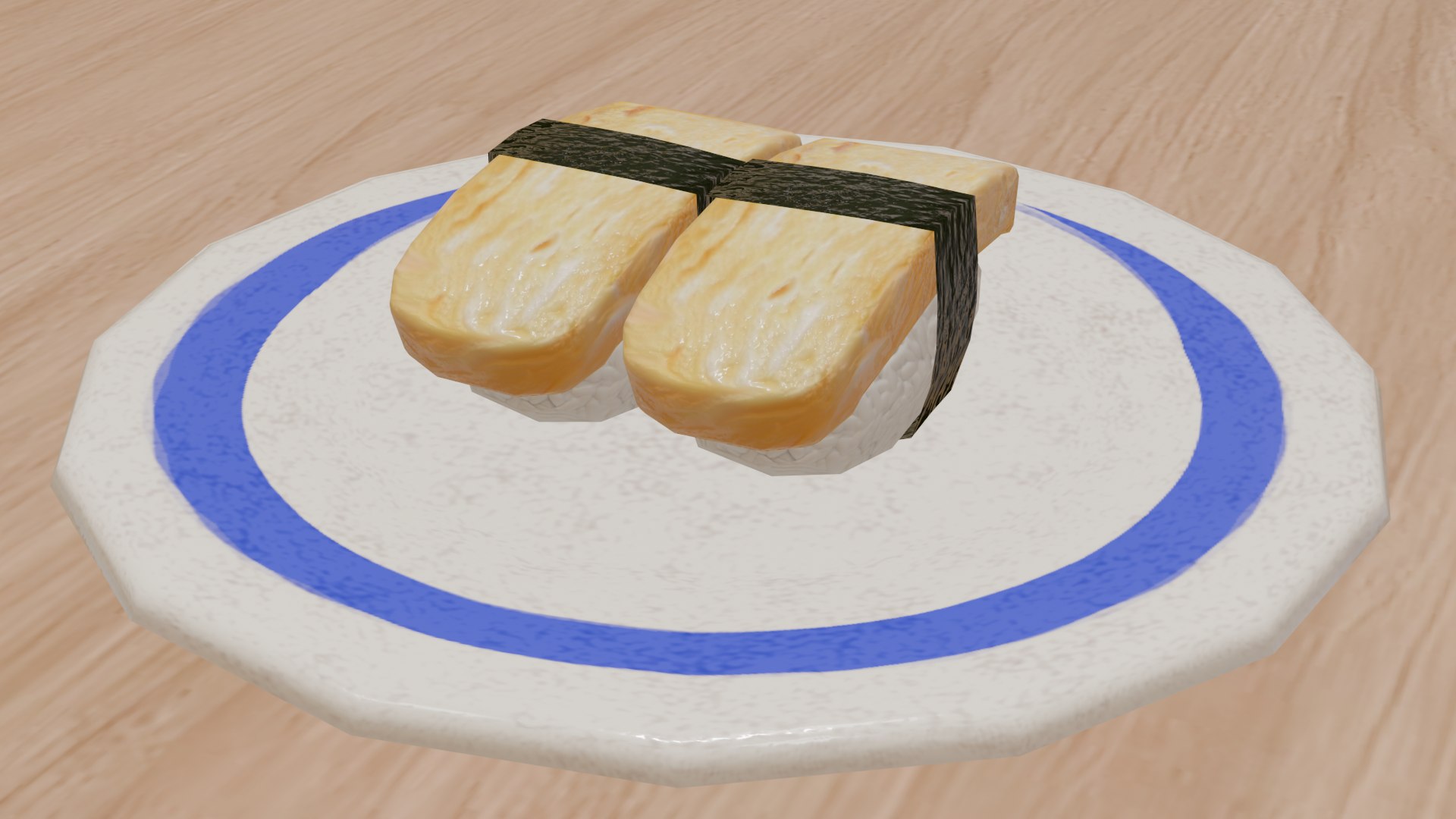 Free 3D Free Sushi Model Low Poly Model - TurboSquid 2334868