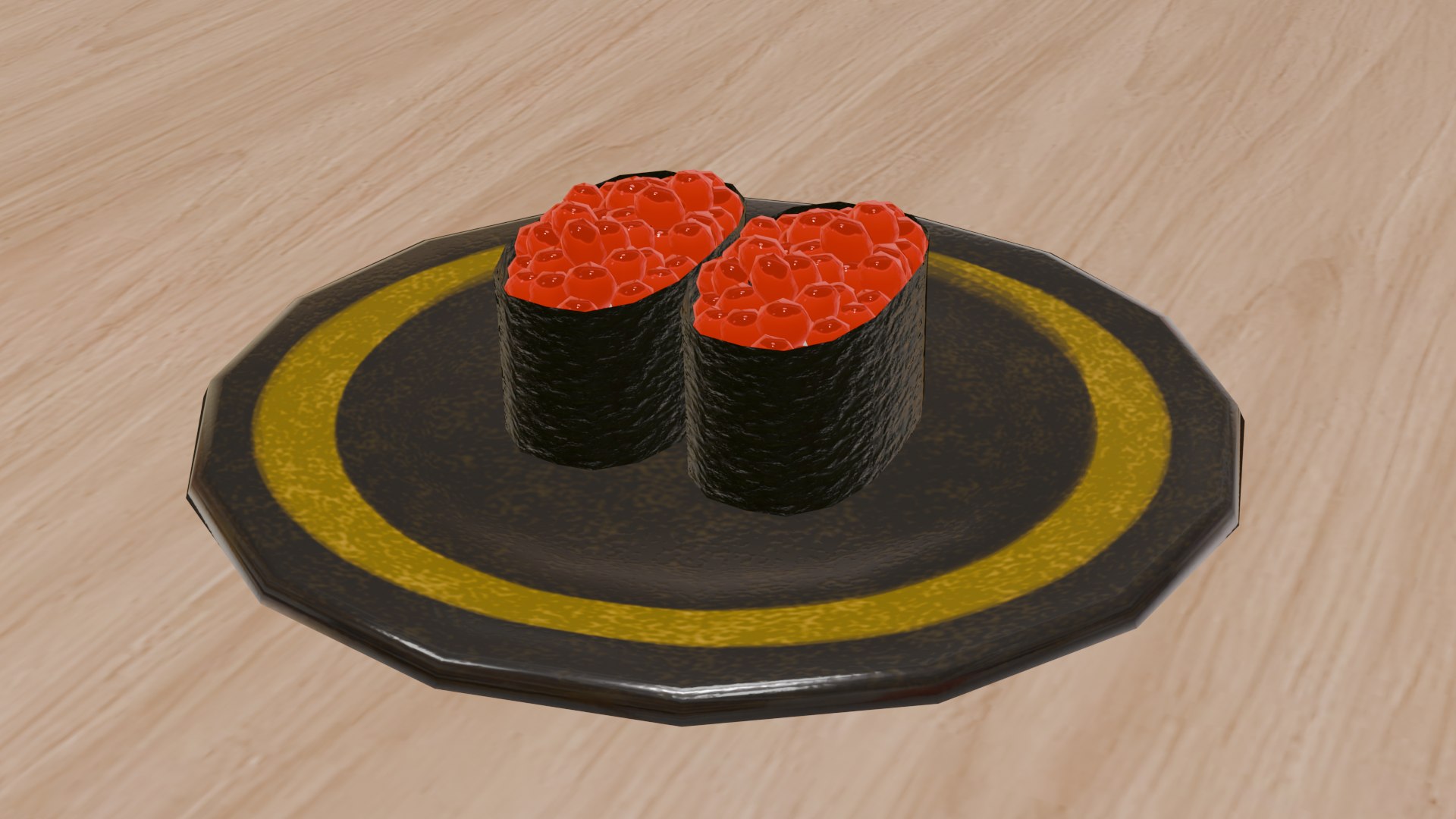Free 3D Free Sushi Model Low Poly Model - TurboSquid 2334868