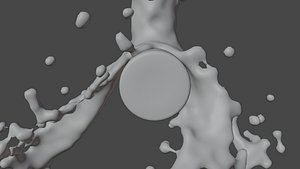 Water poured on the bottle - a cosmetic effect model