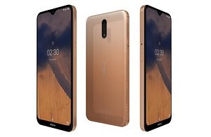 Nokia 2 3 Gold Low Poly 3D model
