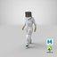3D female professional beekeeper walking
