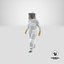3D female professional beekeeper walking