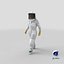 3D female professional beekeeper walking