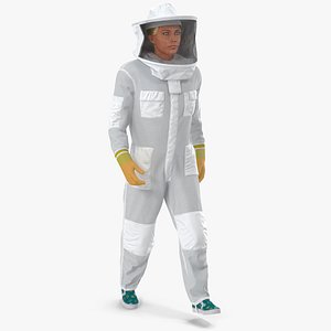 Female Professional Beekeeper Walking Pose