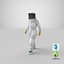 3D female professional beekeeper walking