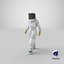 3D female professional beekeeper walking