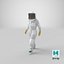 3D female professional beekeeper walking