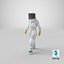 3D female professional beekeeper walking