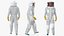 3D female professional beekeeper walking