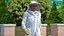 3D female professional beekeeper walking