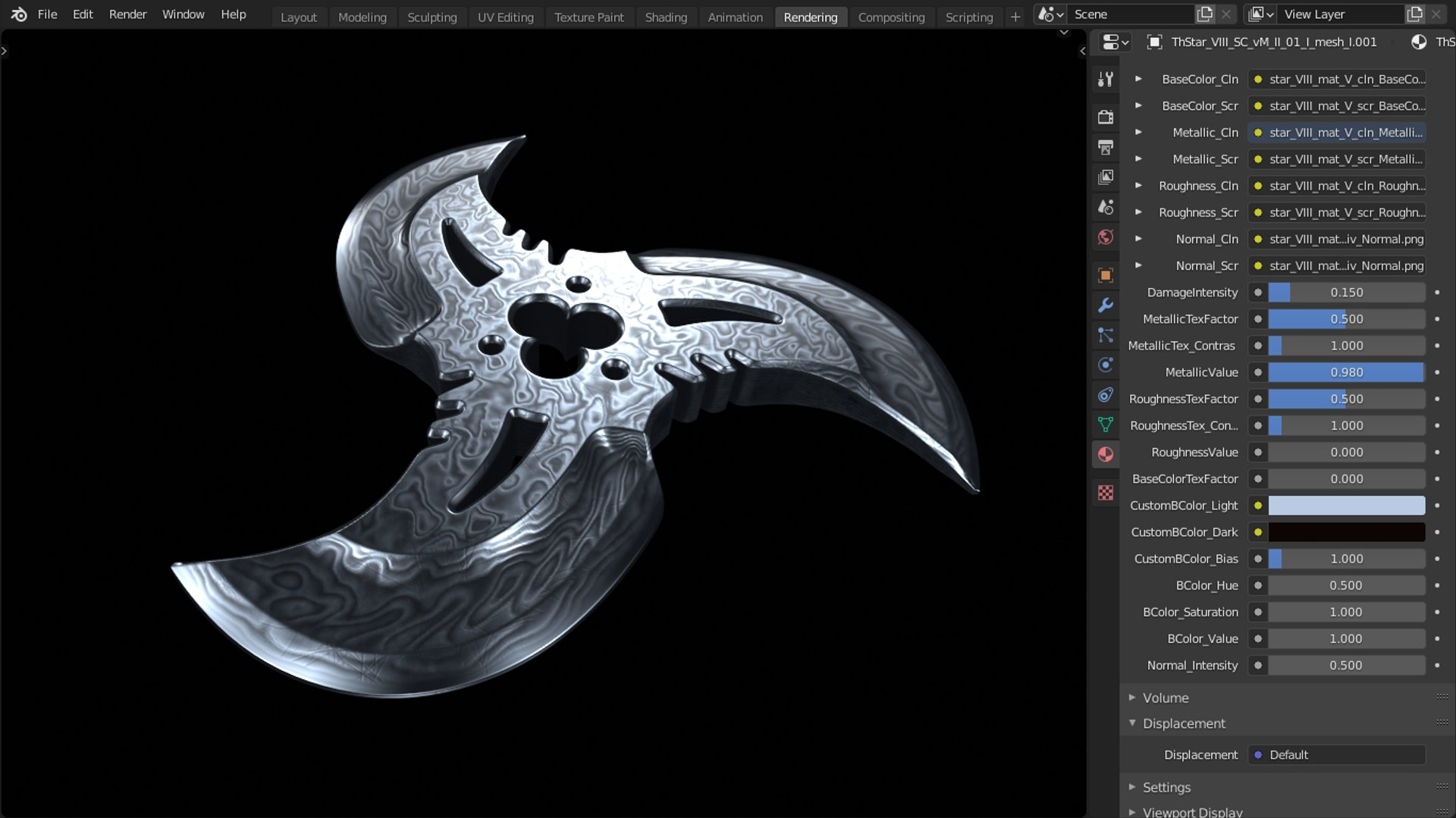 Throwing Star VIII m V 3D model https://p.turbosquid.com/ts-thumb/pz/ToSjc4/37/05_material_star_viii_mat_v_003/jpg/1673227650/1920x1080/fit_q87/fac93133c08aa2b5a19399e685fcf5a6feb71f4f/05_material_star_viii_mat_v_003.jpg