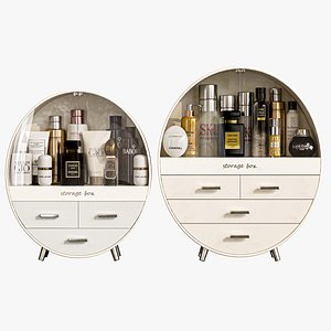 3D Collection of modern cosmetic cases for the bathroom