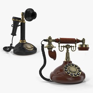 Rotary Phones 3D Models Collection