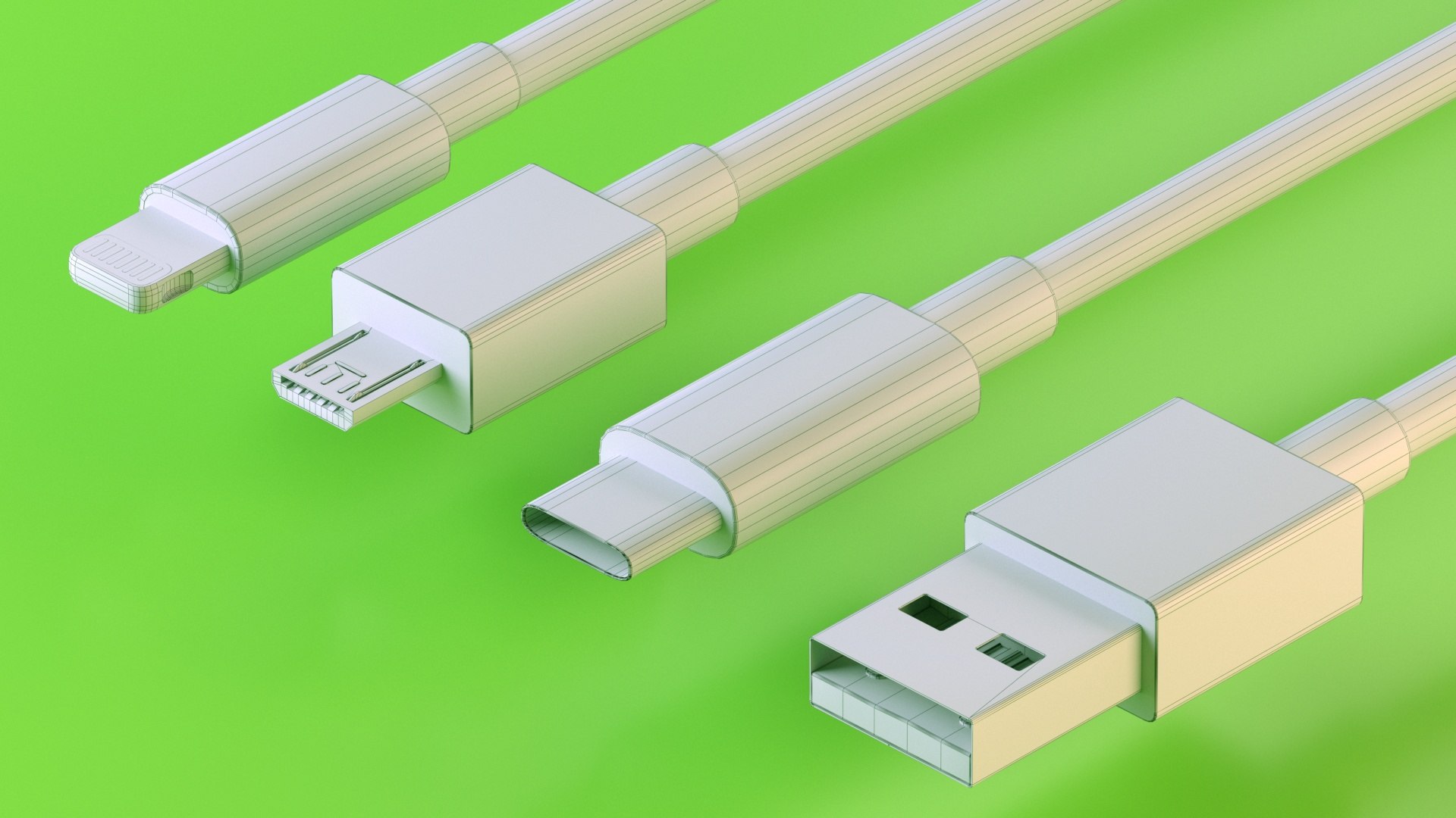 USB TypeC Lightning Cable model - TurboSquid 2111141