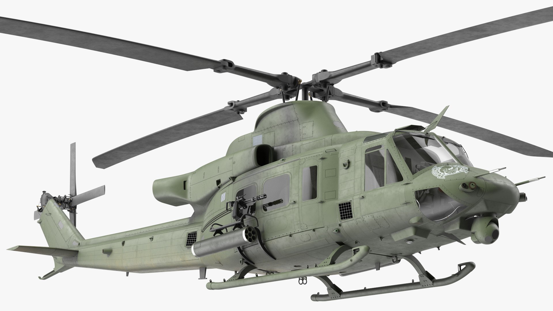 Military Medium Utility Helicopter 3D model preview