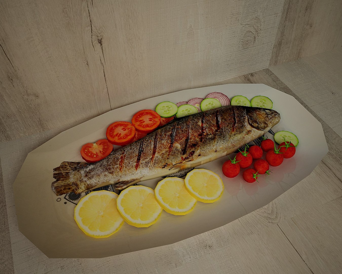3D Fish Baked - TurboSquid 1397231
