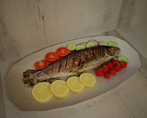 3D fish baked