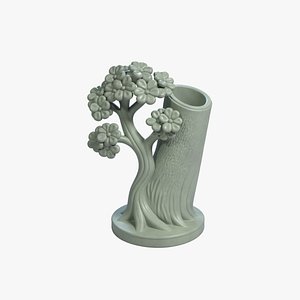 3D model Blooming Tree Pen Holder Spring Canopy Desk Organizer STL File 3D Printable File