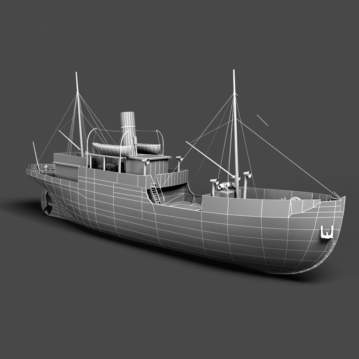 Steam ship 3d model (120) фото