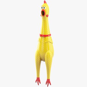 3D Screaming Rubber Chicken Toy model