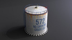 PBR Lowpoly Crude Oil - Oil Tank Game Ready Asset