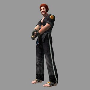 karate guy man bill 3d model