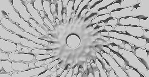 Rotating liquid product free water spray visual abc 2 3D model