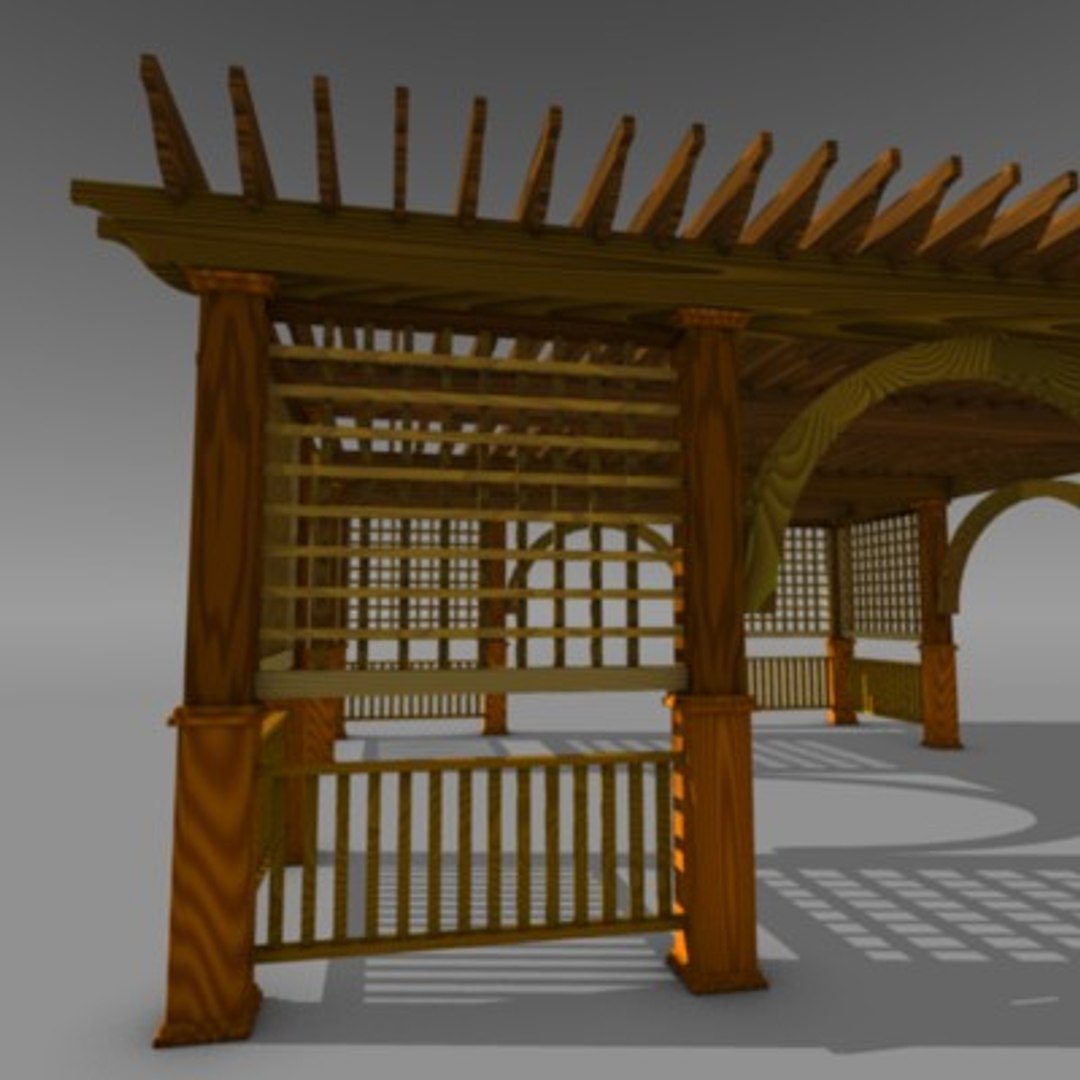 pergola house 3d model