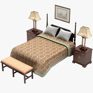 3d model bedroom furniture set