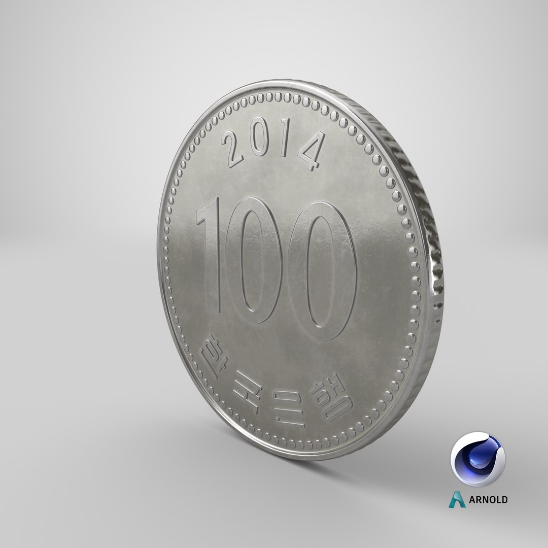 3D Model South Korea 100 Won - TurboSquid 1526142