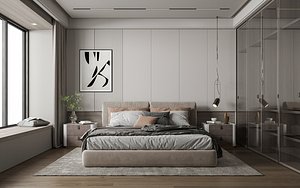 Modern luxury style bedroom model