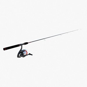 3D Spinning Rod and Reel model