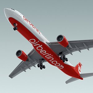 airbus a330-300 plane airberlin 3d model
