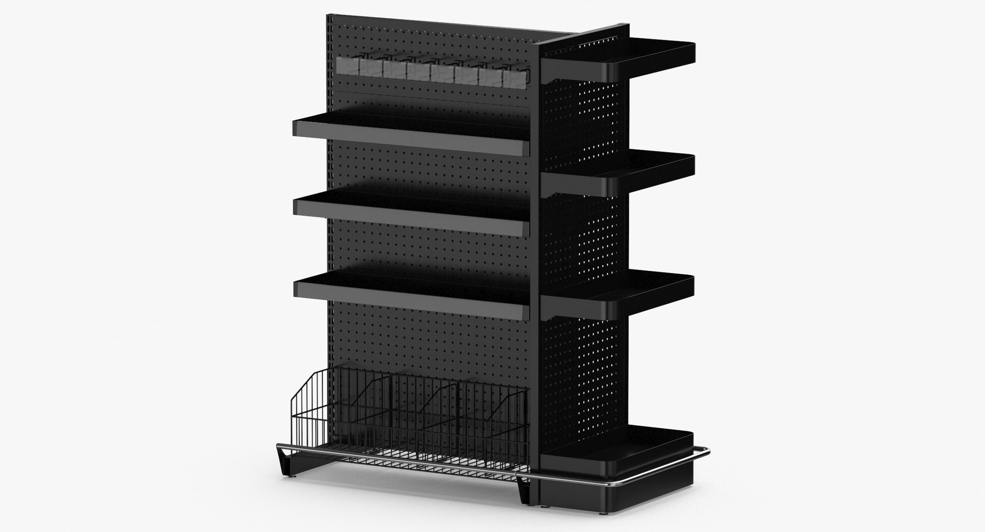 Checkout Aisle Shelving Color Variation 3D model - TurboSquid 2136315