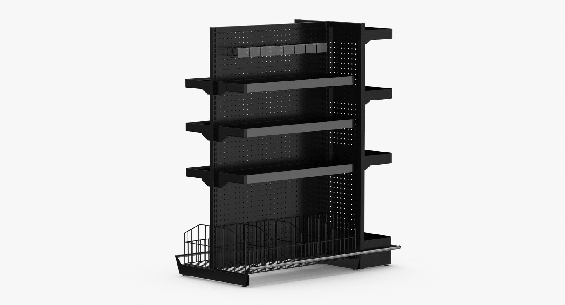 Checkout Aisle Shelving Color Variation 3D model - TurboSquid 2136315