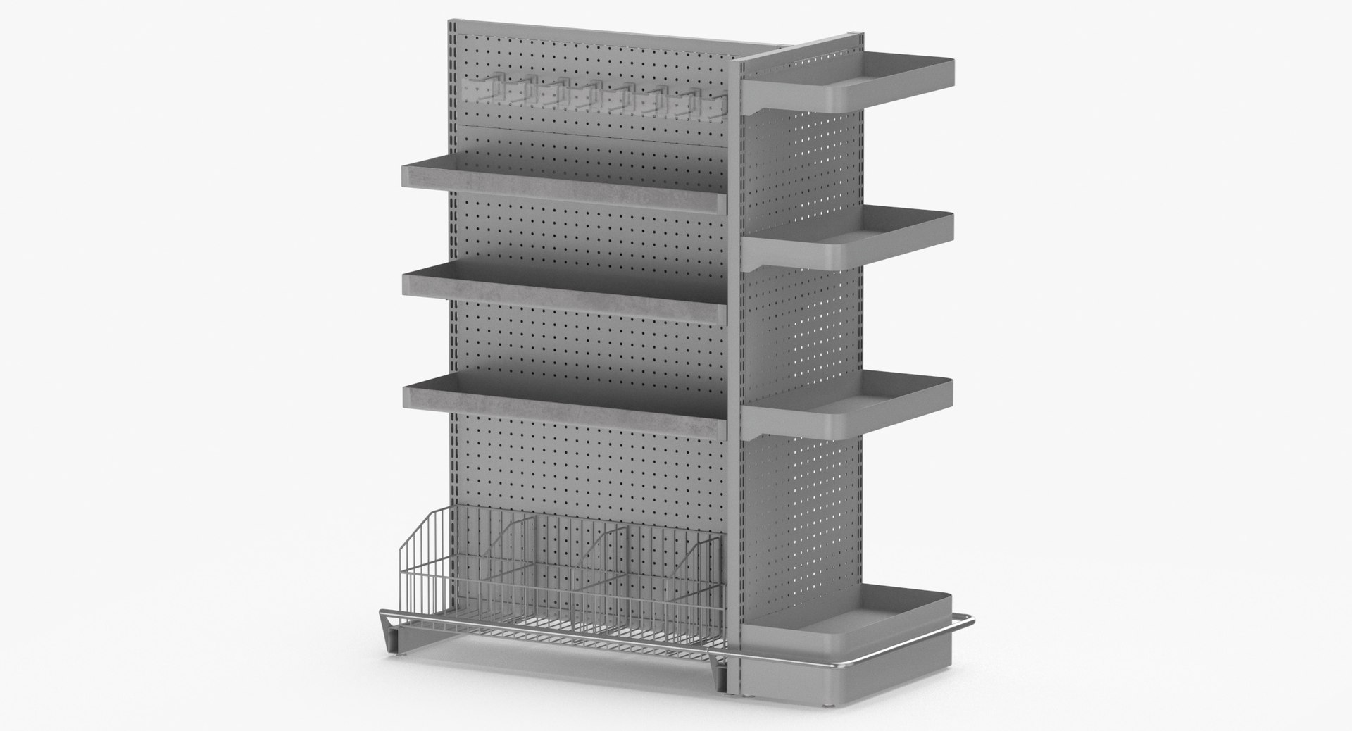 Checkout Aisle Shelving Color Variation 3D model - TurboSquid 2136315