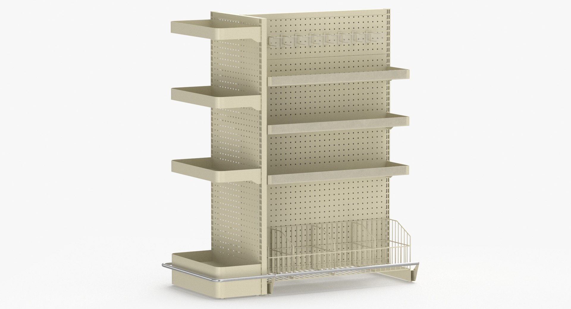 Checkout Aisle Shelving Color Variation 3D model - TurboSquid 2136315