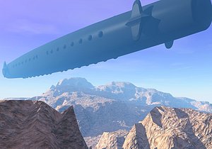 3dsmax cigar shaped ufo