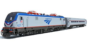 3D locomotive acs-64 passenger