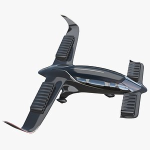 3D model Air Taxi Black Rigged