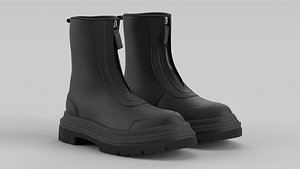 3D Calf Boot Black model