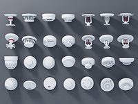 Smoke Detectors Fire Sprinklers Collection Pack