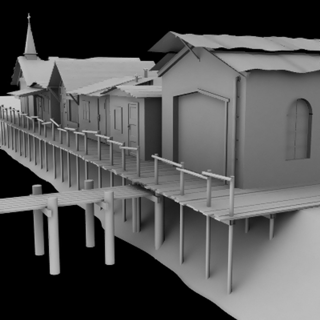 3ds-max-riverside-town
