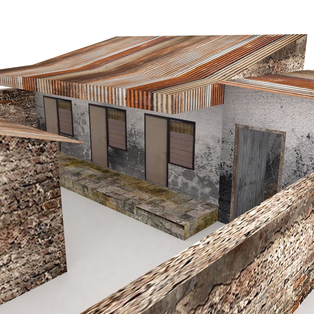 Little Rented House With Toilets And Closed Shop Model - TurboSquid 1952321