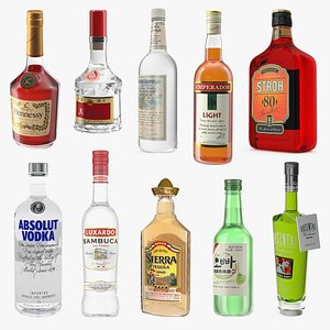 Alcoholic Drinks Collection 8 3D