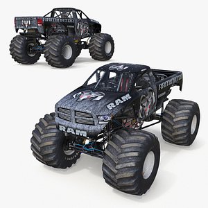 Raminator Monster Truck Rigged for Cinema 4D